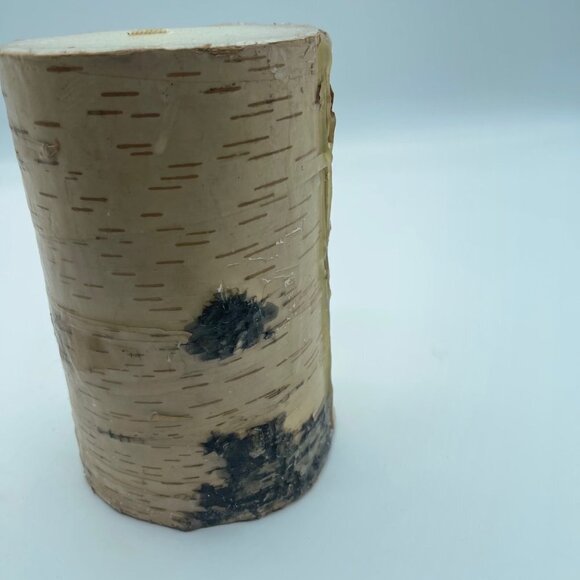 Large Candle Brown Tan Tree Trunk Log - Picture 5 of 11